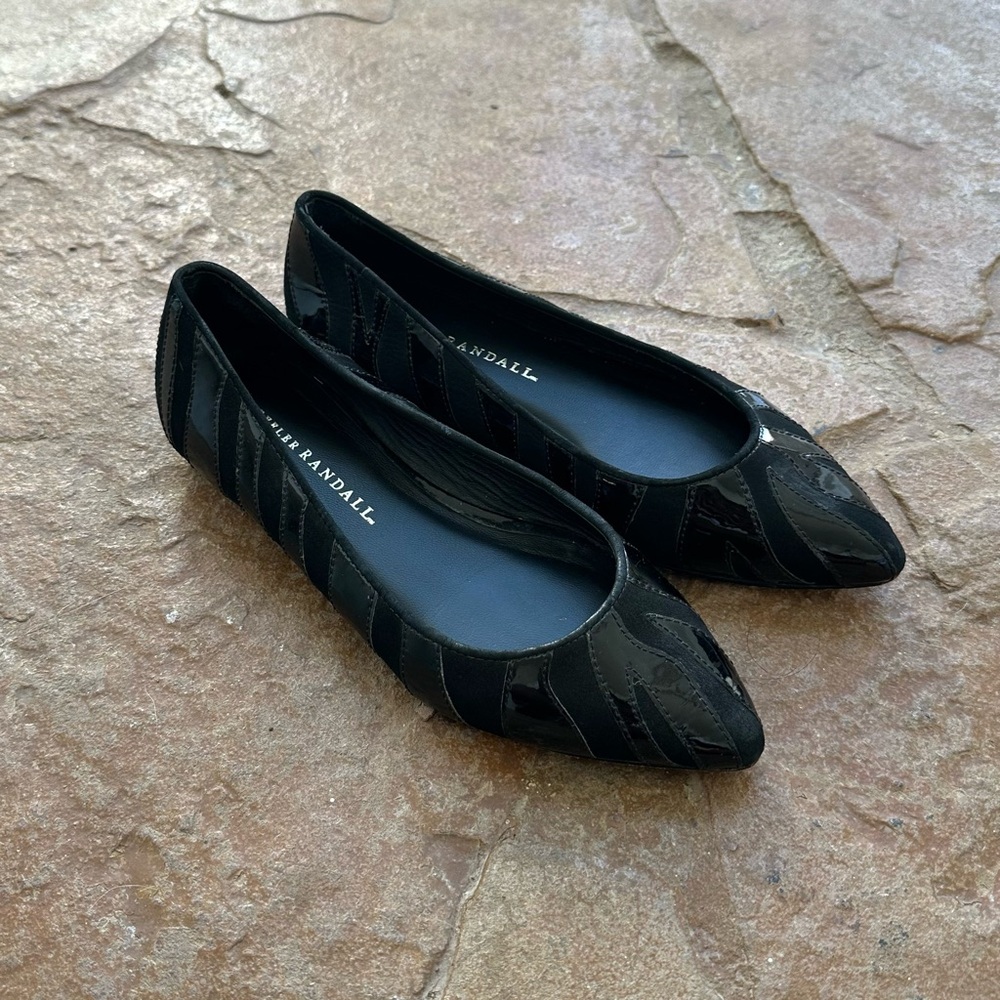 Loeffler Randall Black Patterned Flats